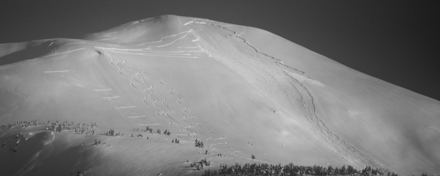 Mountain with a recent avalanche in the Chugach National Forest